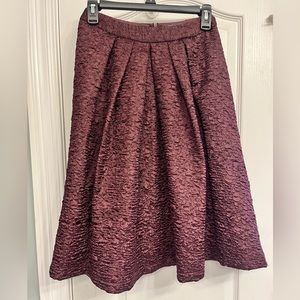 Flared crepe holiday skirt